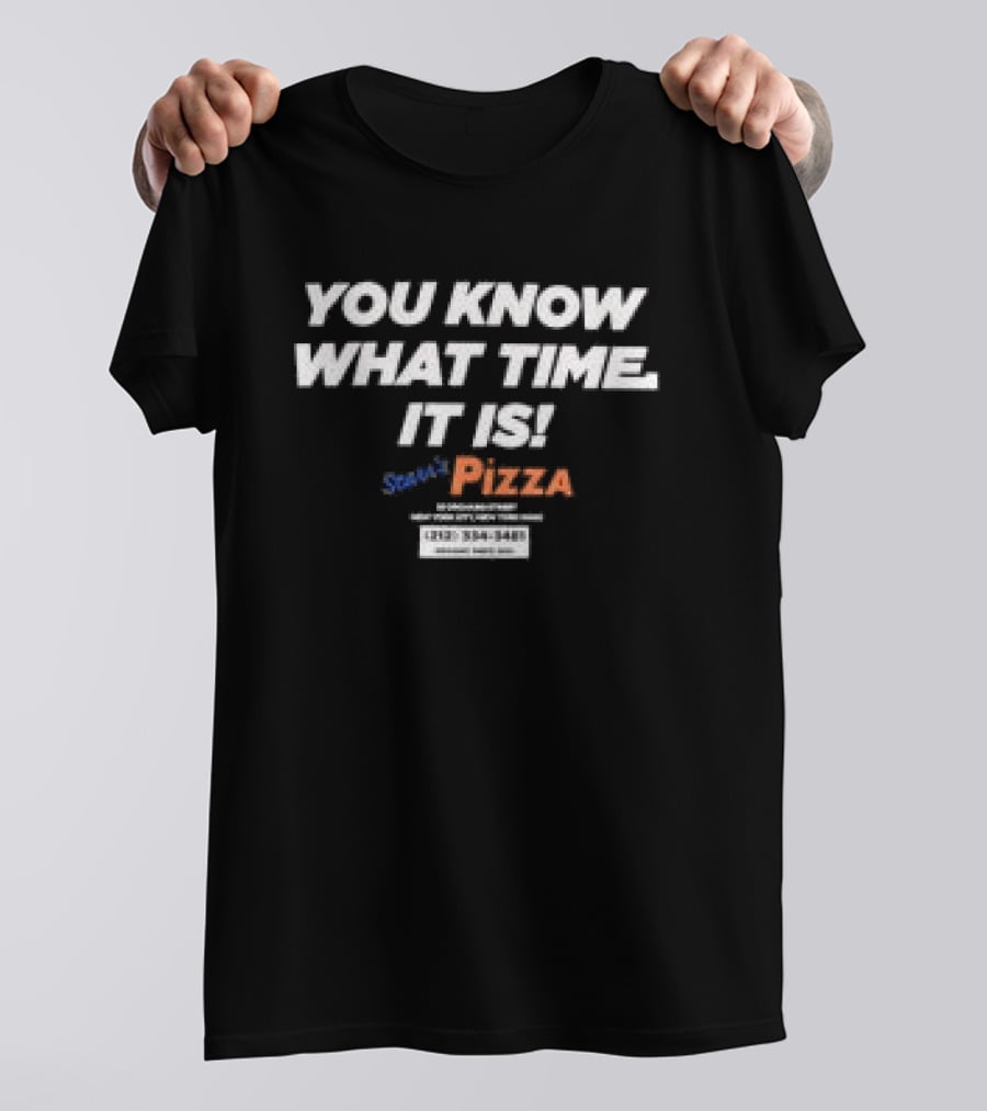 Scarr's Pizza You Know What Time It Is New York City Celebrating 10 Years T-Shirt