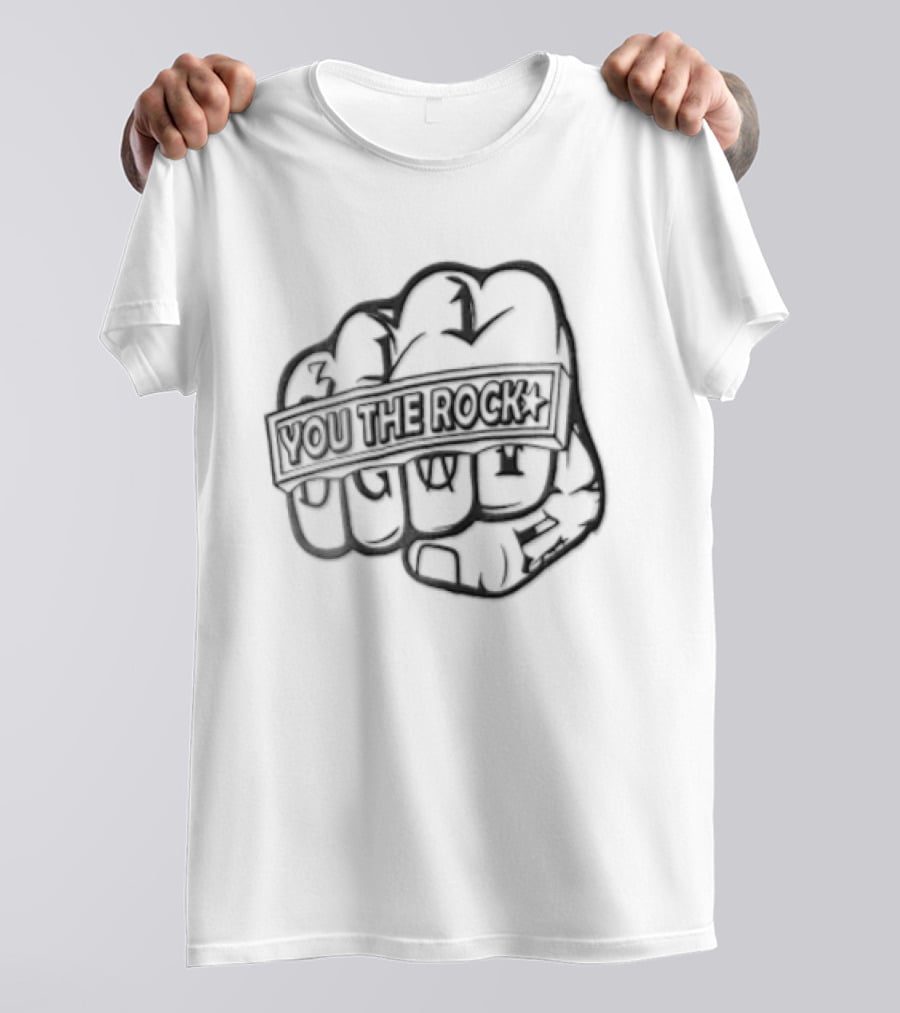 WWE The Rock Fist Tattoo Battle Art YOU THE Rock T-Shirt