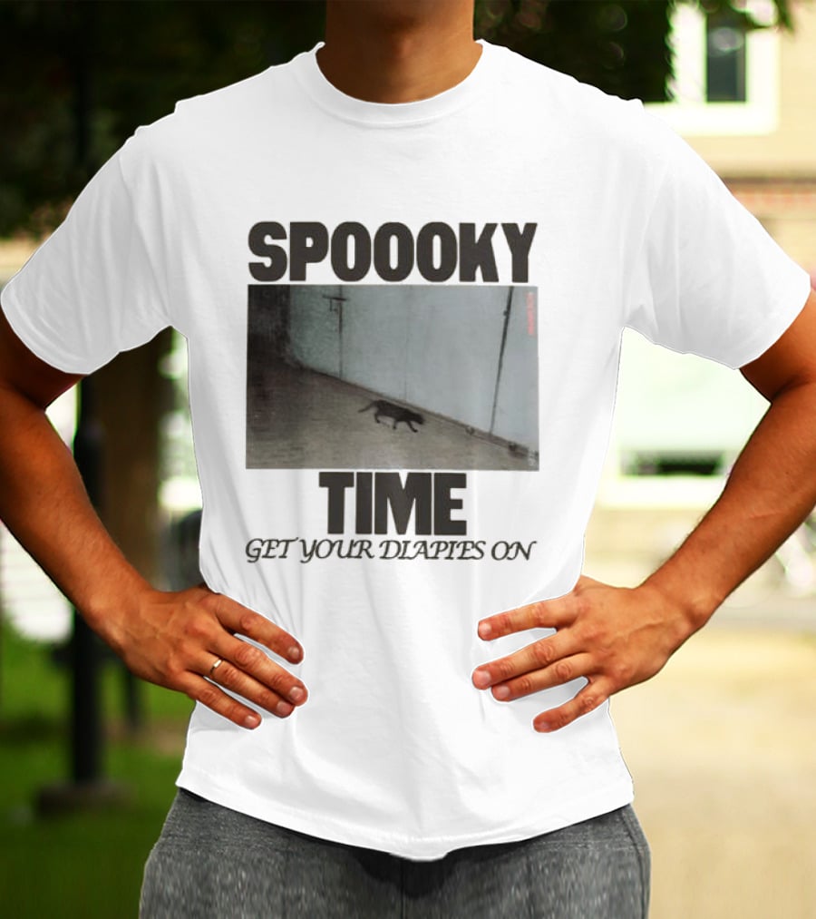 Spoooky Time Get Your Diapers On Caseoh Games Store Kitty CCTV T-Shirt