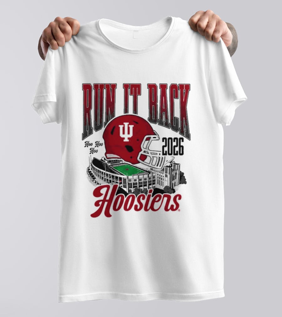 Run It Back Hoosiers Football Helmet 2026 Indiana University T-Shirt