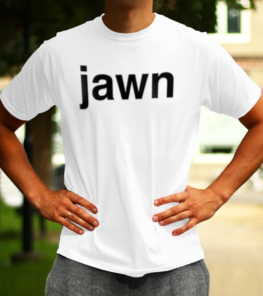 Jawn Black Text On White T-Shirt