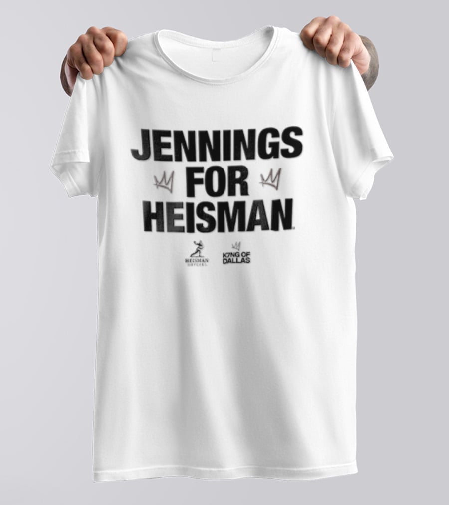 Jennings For Heisman Minnesota Vikings Football Player Crown T-Shirt