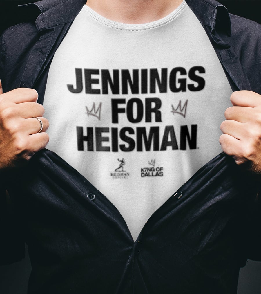 Jennings For Heisman Minnesota Vikings Football Player Crown T-Shirt