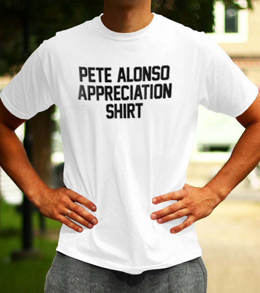 New York Mets Pete Alonso Appreciation Black Orange T-Shirt