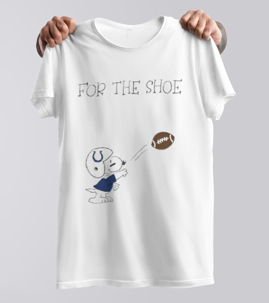 Snoopy Indianapolis Colts For The Shoe Football Sports Fans T-Shirt