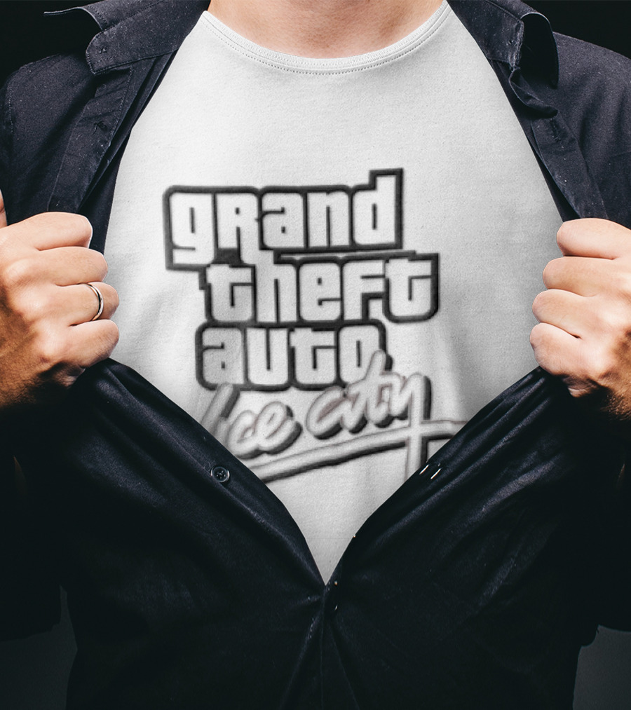 Grand Theft Auto Vice City Pink Script Font T-Shirt