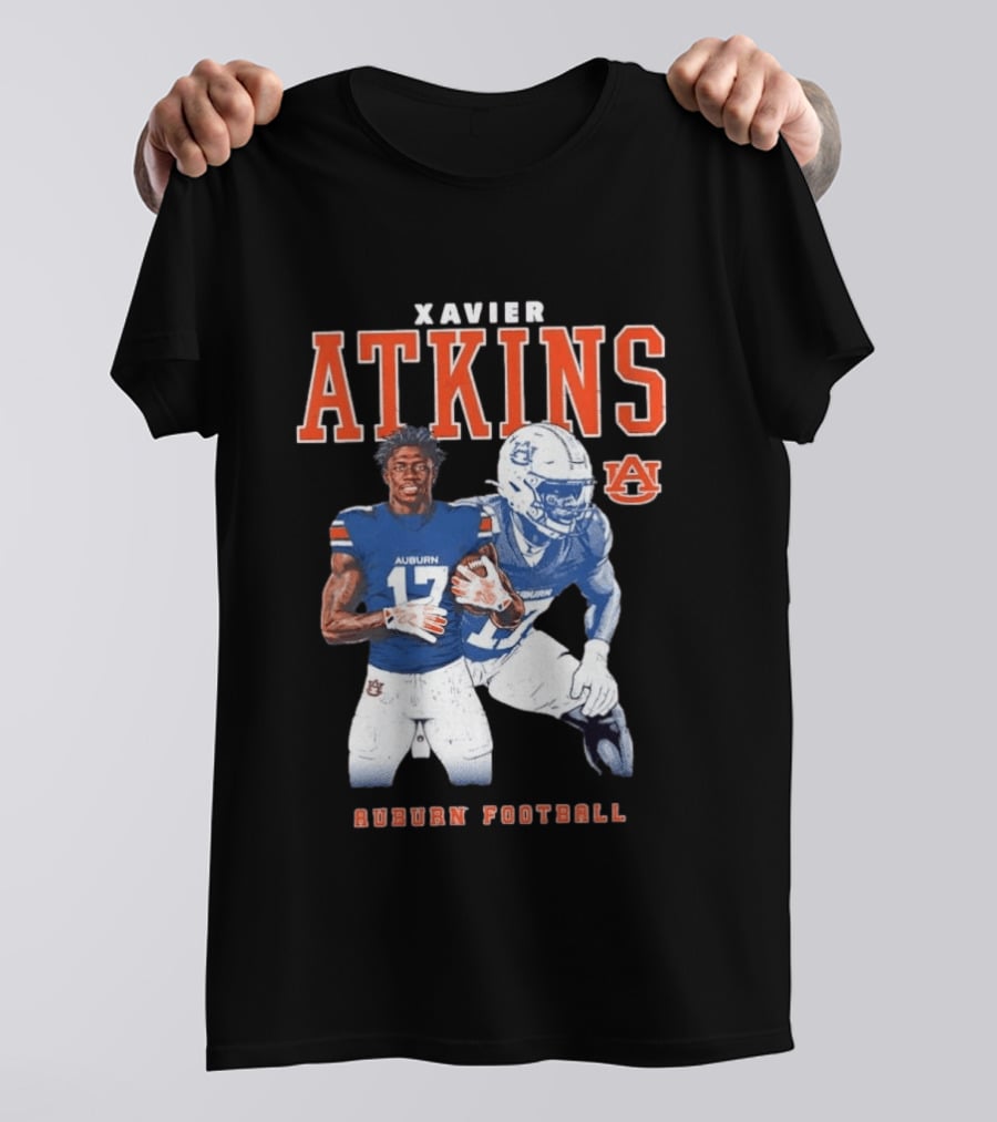 Xavier Atkins Auburn Tigers 17 Football Auburn University T-Shirt
