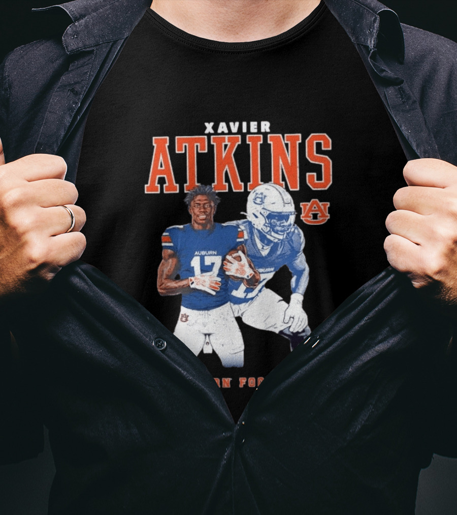 Xavier Atkins Auburn Tigers 17 Football Auburn University T-Shirt