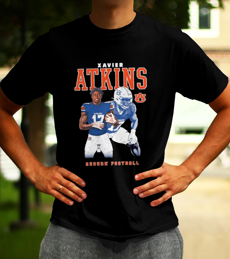 Xavier Atkins Auburn Tigers 17 Football Auburn University T-Shirt