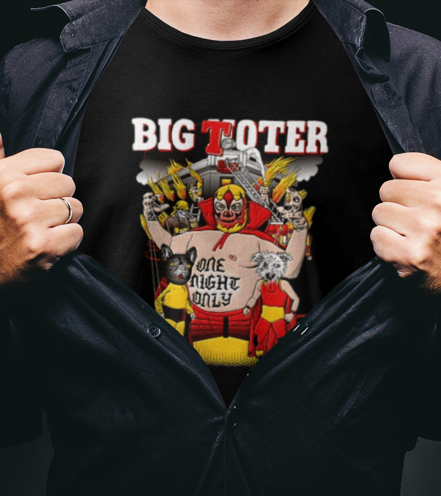 Big Toter One Night Only Wrestling Lucha Libre Wildcat Showdown T-Shirt