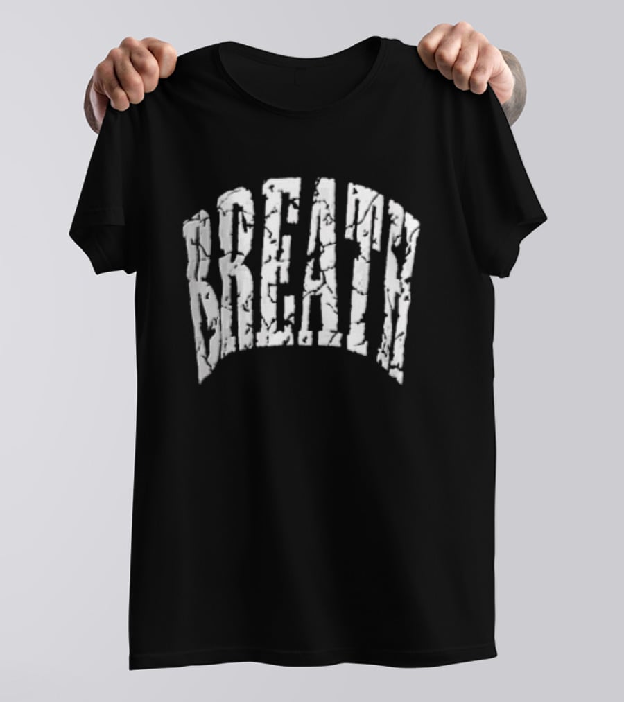 Breathe Distressed Lettering Arch T-Shirt