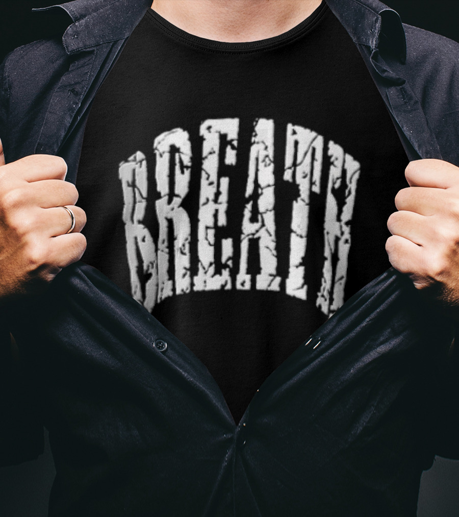 Breathe Distressed Lettering Arch T-Shirt