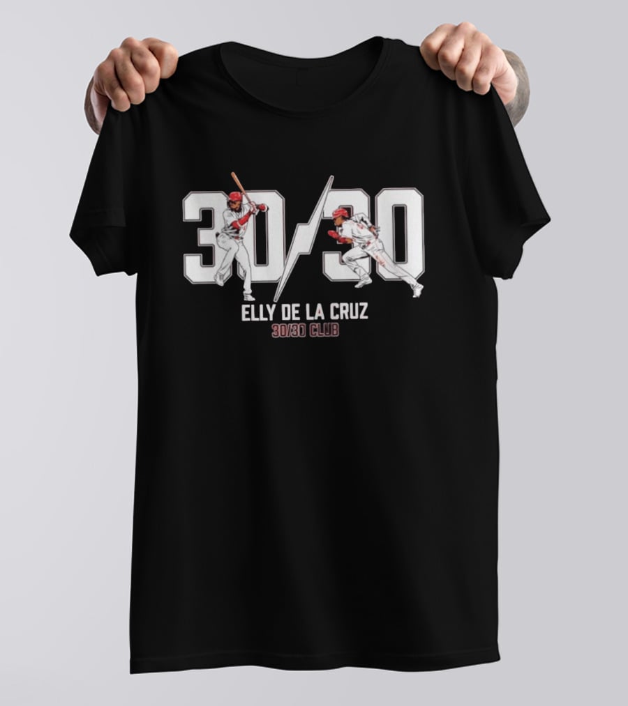Cincinnati Reds Baseball Elly De La Cruz 30/30 Club T-Shirt
