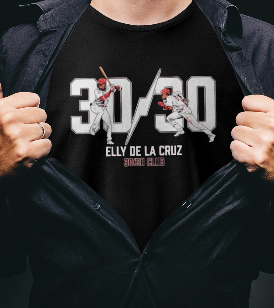 Cincinnati Reds Baseball Elly De La Cruz 30/30 Club T-Shirt