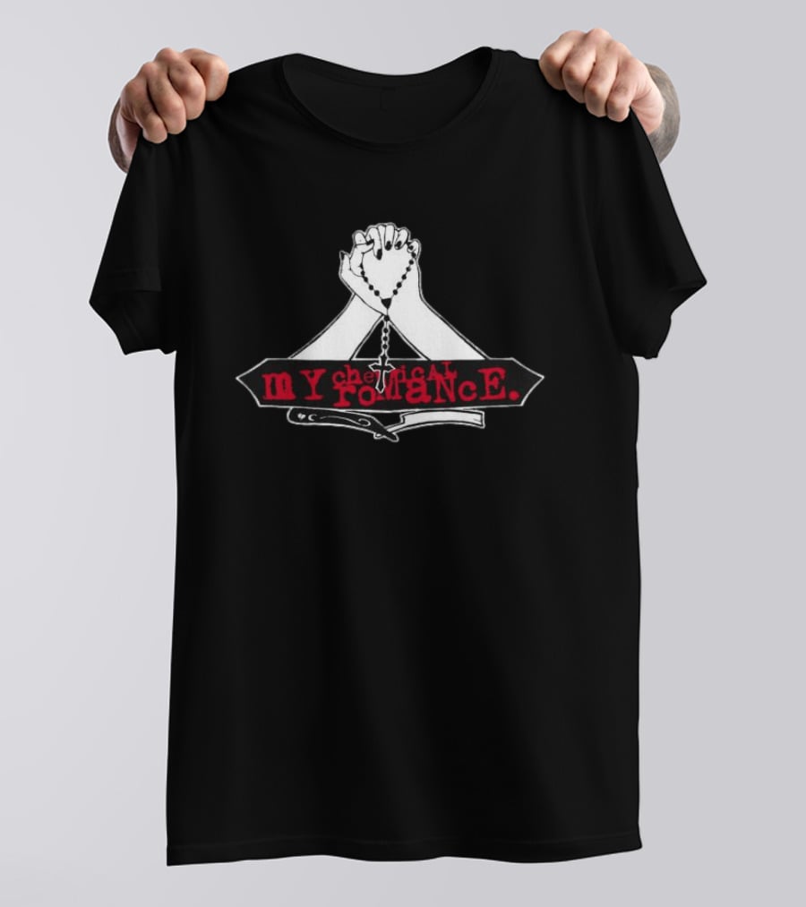 My Chemical Romance Praying Hands Rosary T-Shirt