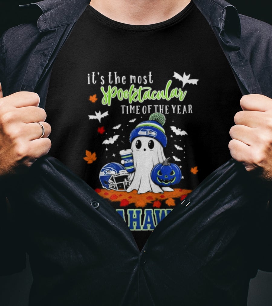 It's The Most Spooktacular Time Of The Year Seahawks Halloween T-Shirt