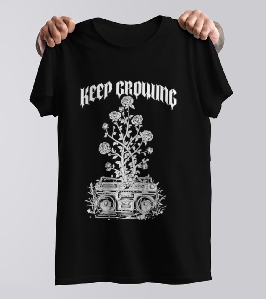 Keep Growing J.Rose Plant Speaker T-Shirt