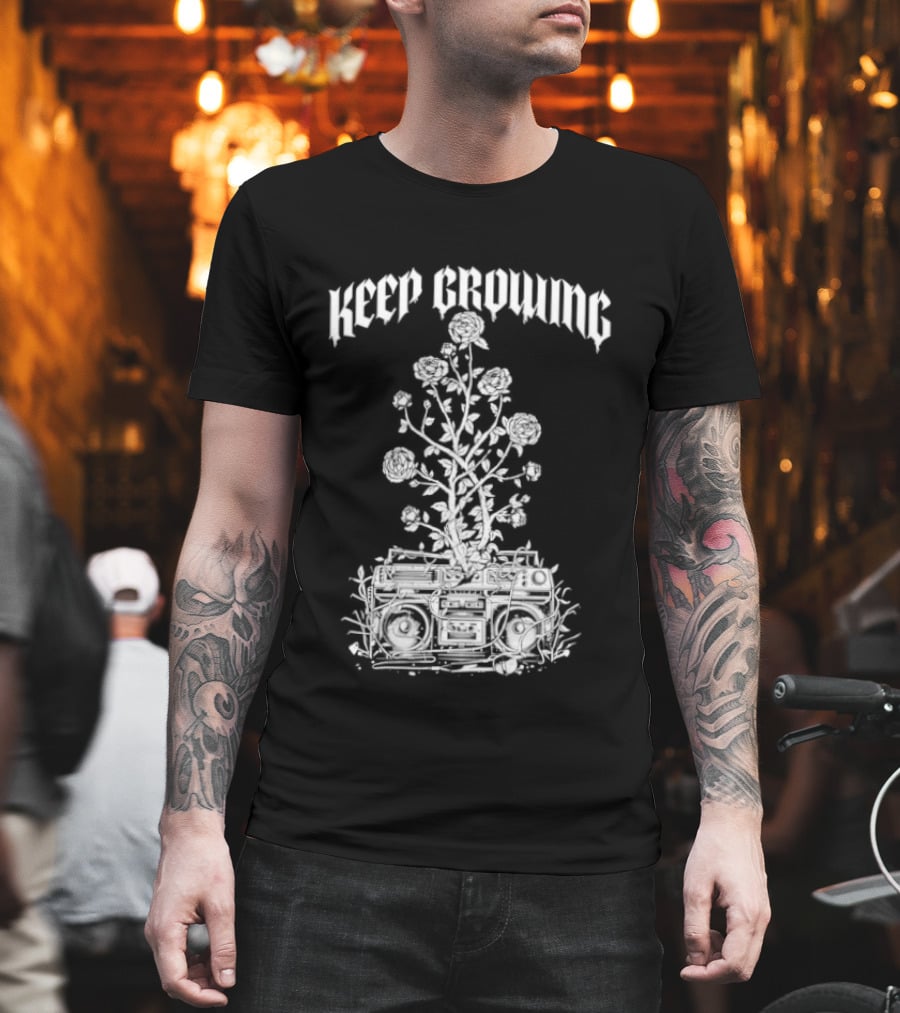 Keep Growing J.Rose Plant Speaker T-Shirt