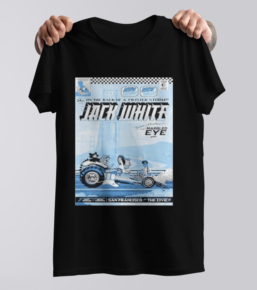 Jack White San Francisco Event At Bill Graham Civic Featuring Marbled Eye 2026 T-Shirt
