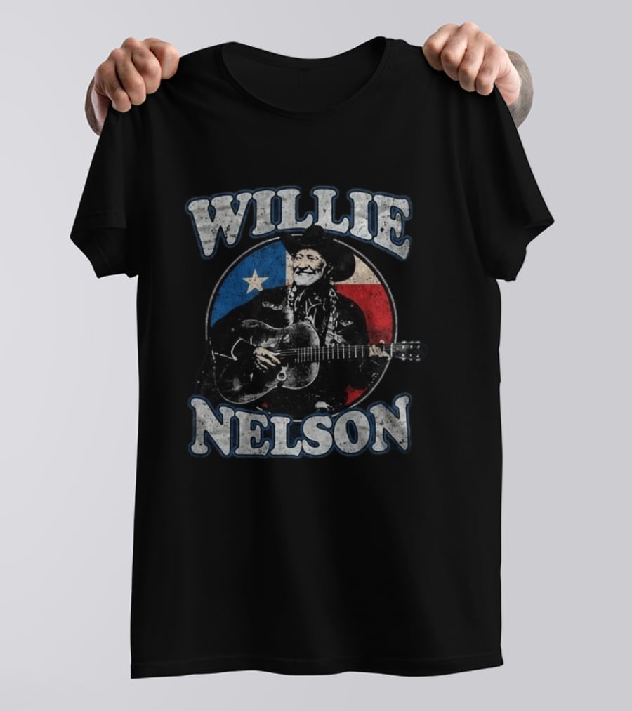 Willie Nelson Texas Flag Guitar Tour Dates 2026 T-Shirt