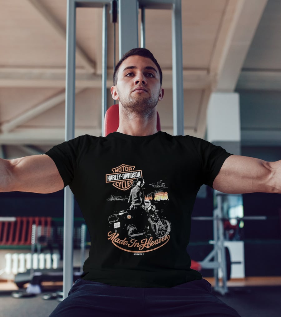 Harley Davidson Motor Cycles Made In Heaven Retro Style Biker Adventure T-Shirt