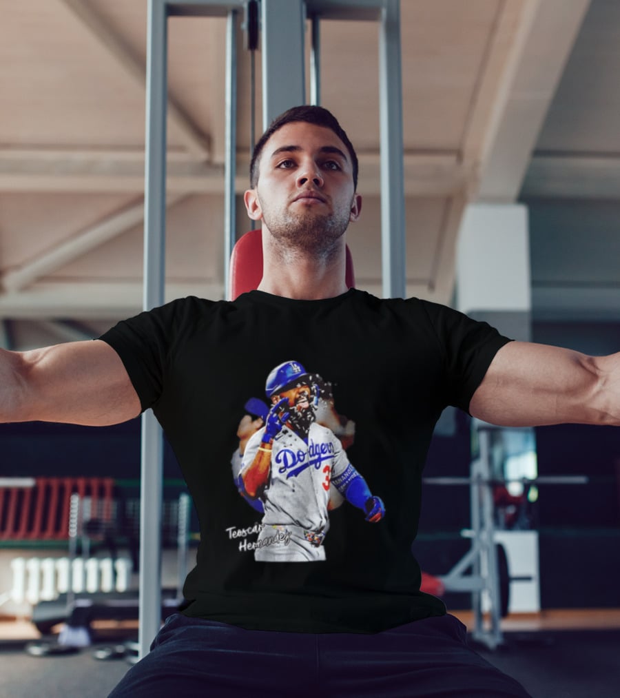 Los Angeles Dodgers Teoscar Hernandez MLB Player Celebration T-Shirt