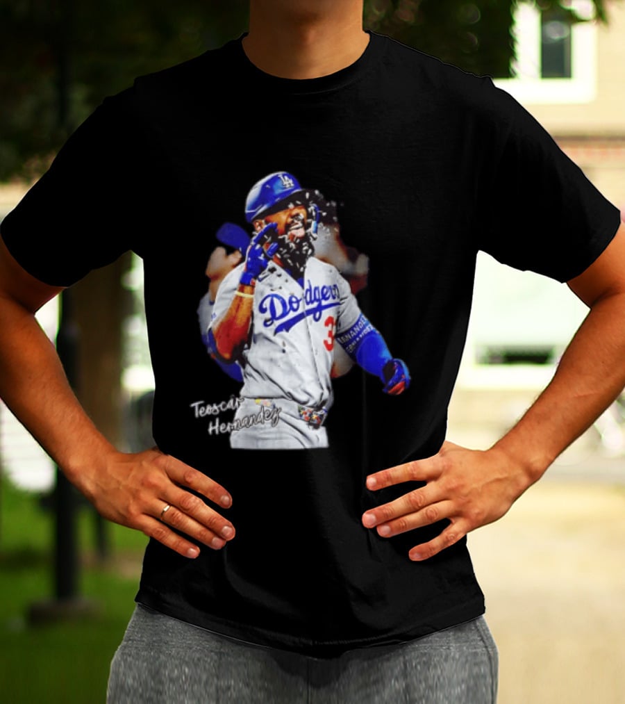 Los Angeles Dodgers Teoscar Hernandez MLB Player Celebration T-Shirt