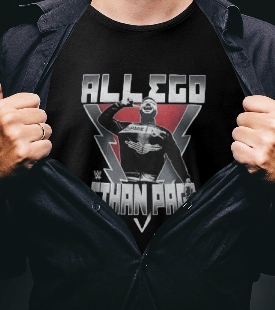 WWE Ethan Page All Ego Lightning Bolts Arms Raised T-Shirt