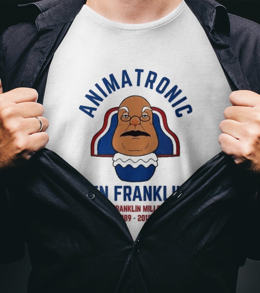Animatronic Ben Franklin At The Franklin Mills Mall 1989 2012 T-Shirt