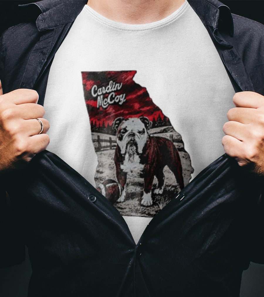 Cardin McCoy Georgia Bulldog Football Landscape T-Shirt