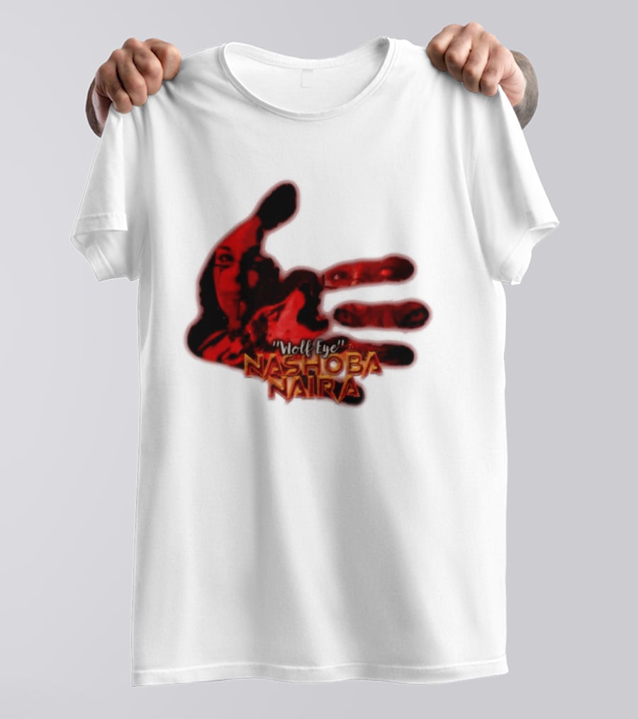 Red Handprint Wolf Eye Nashoba Naira T-Shirt
