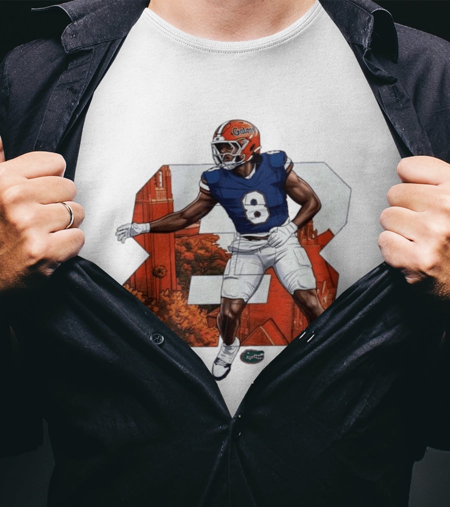 NCAA Florida Gators No 8 Aaron Chiles Jr. T-Shirt