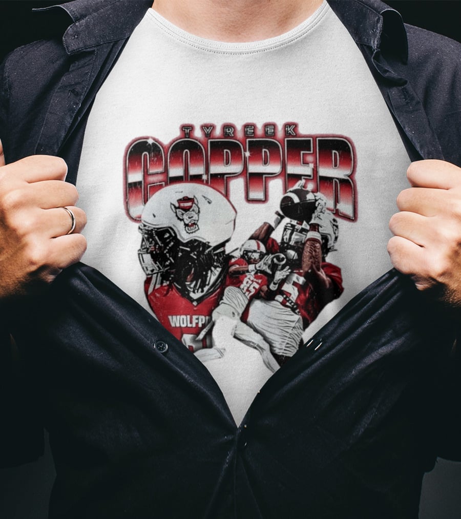 Tyreek Copper NC State Wolfpack Football No 85 T-Shirt