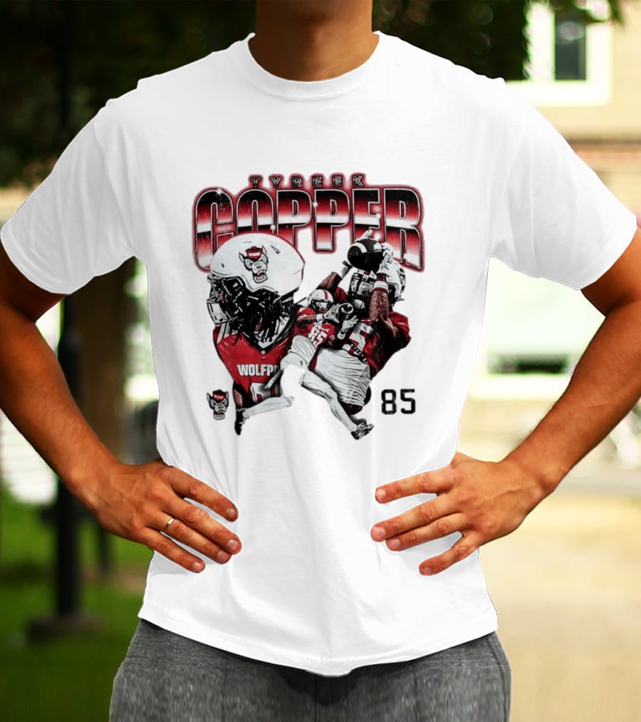 Tyreek Copper NC State Wolfpack Football No 85 T-Shirt