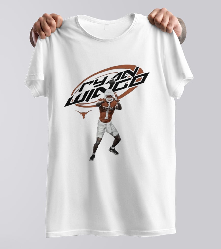 Texas Longhorns Ryan Wingo No 1 NCAA Football T-Shirt