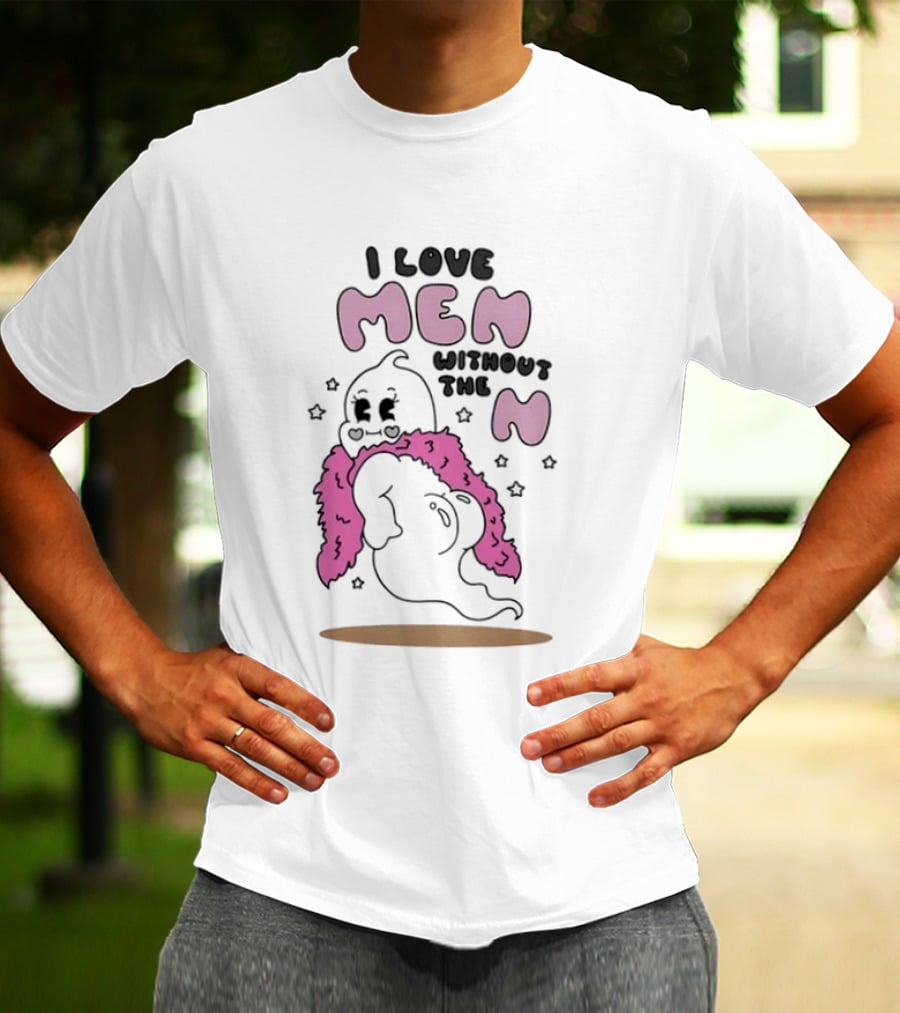 I Love Men Without The N Ghost Spooky Cute Halloween T-Shirt