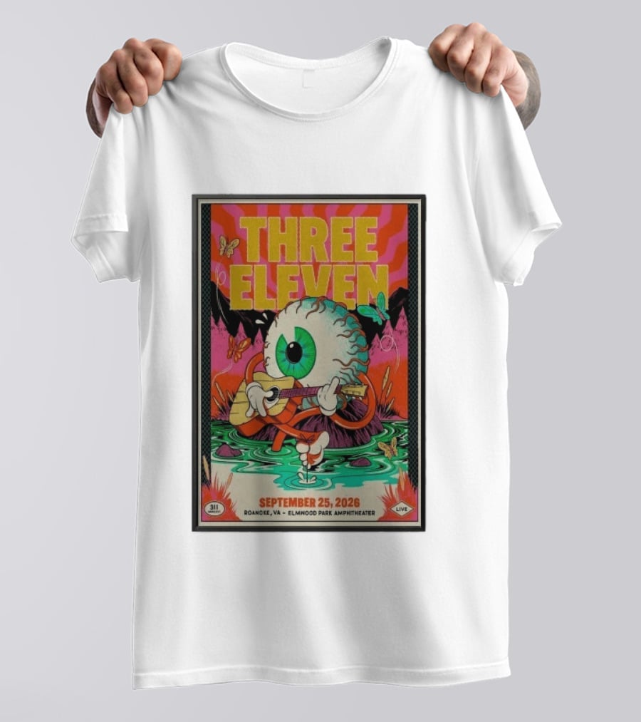 Three Eleven 311 September 25 2026 Roanoke VA Elmwood Park Amphitheater T-Shirt