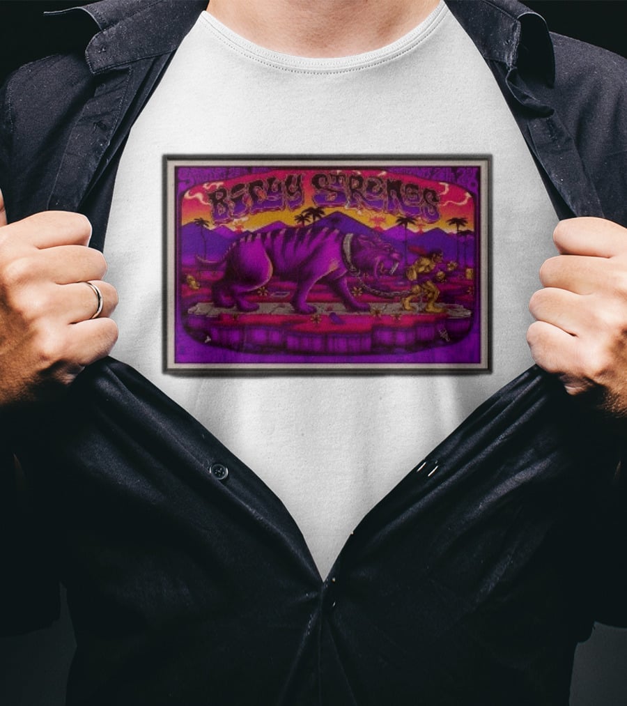 Billy Strings Tour 2026 Los Angeles Inglewood Purple Tiger T-Shirt