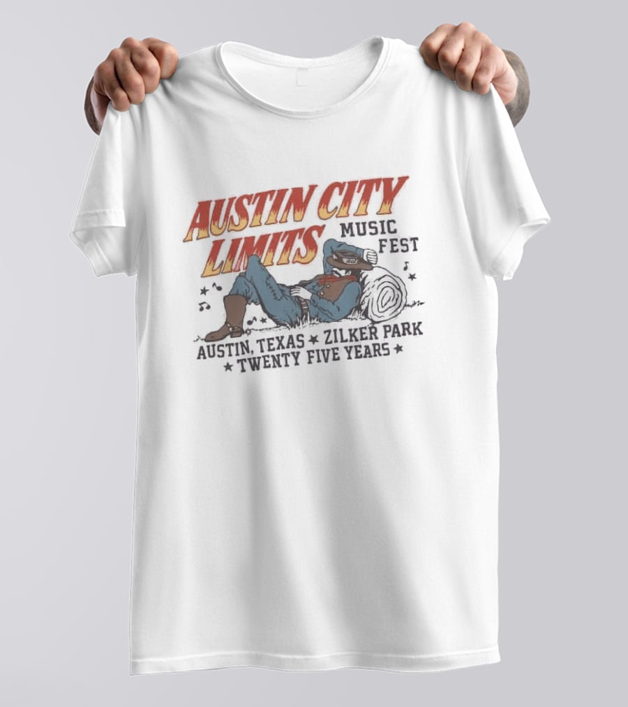 Austin City Limits Music Fest 25 Years Cowboy At Zilker Park 2026 T-Shirt
