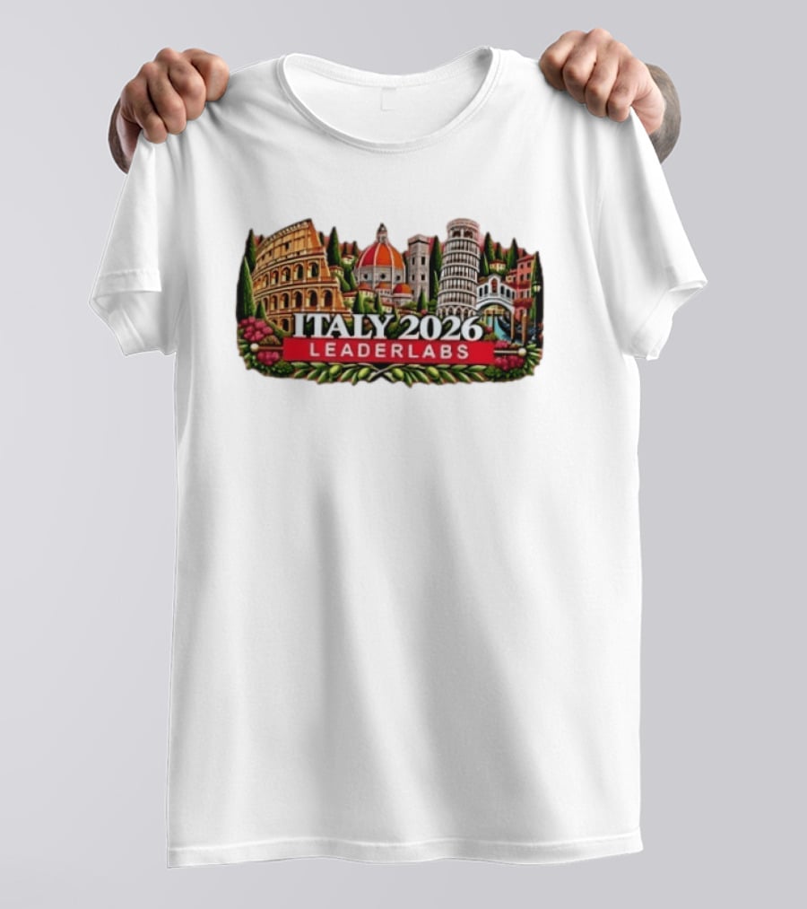 Italy 2026 Leaderlabs Colosseum Florence Pisa Venice Landmarks T-Shirt