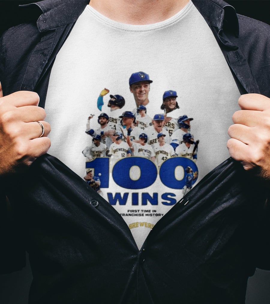 Milwaukee Brewers 100 Wins First Time In Franchise History T-Shirt