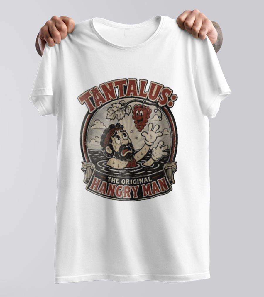 Tantalus The Original Hangry Man Retro Greek Mythology Comic T-Shirt