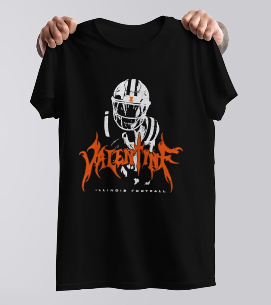 Valentine Illinois Football Ca'Lill Fighting Illini T-Shirt