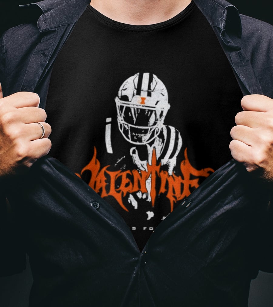 Valentine Illinois Football Ca'Lill Fighting Illini T-Shirt