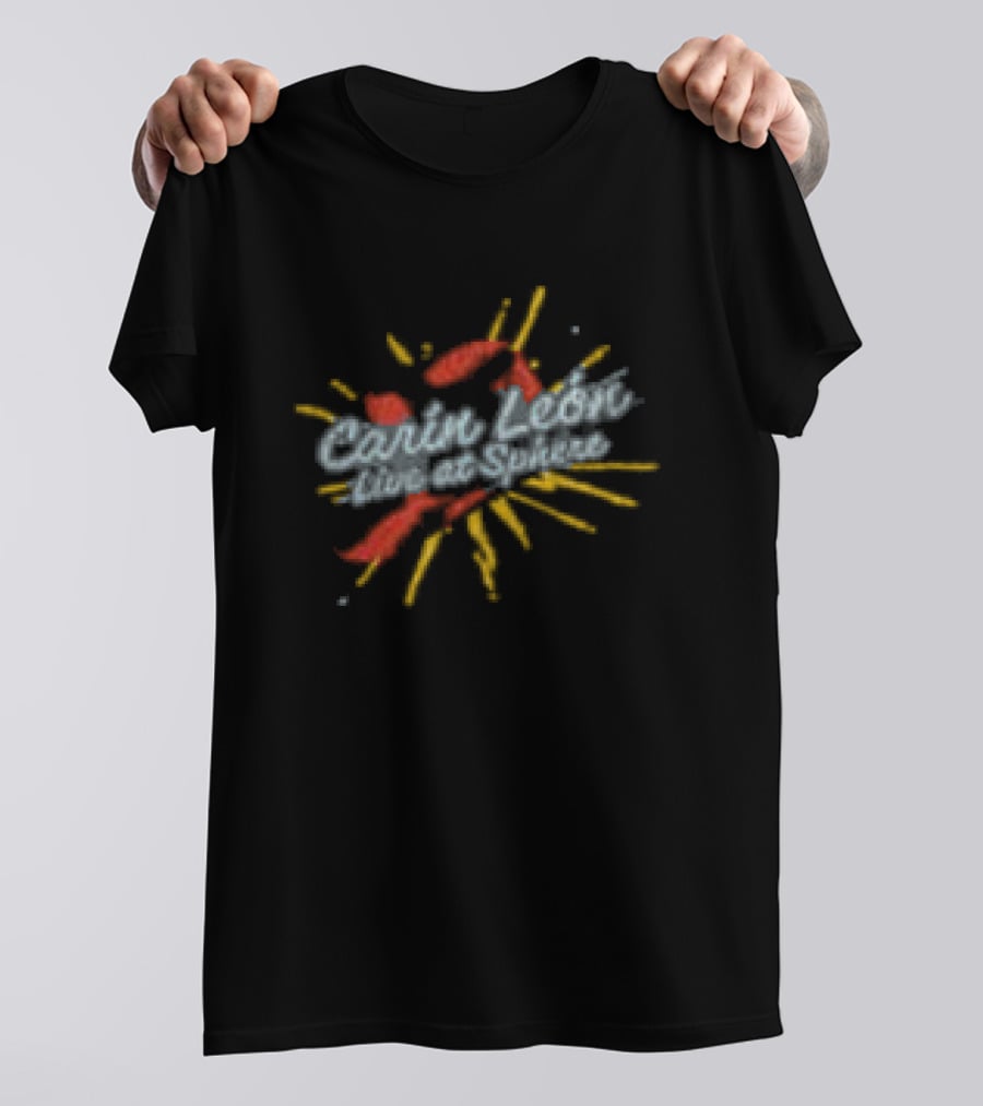 Carin Leon Store De Sonora Para El Mundo Sphere Black Text Burst T-Shirt