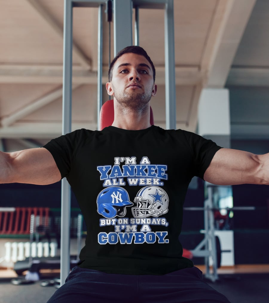 Yankee All Week But On Sundays Dallas Cowboy Football Fan T-Shirt
