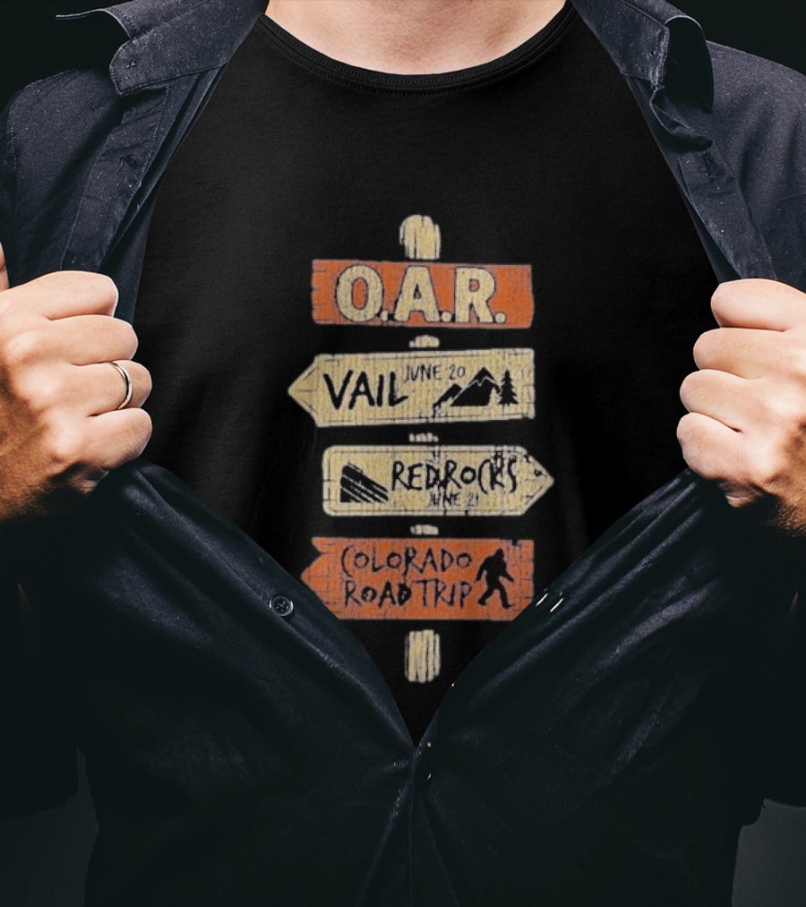 O.A.R. Vail June 20 Red Rocks June 21 Colorado Road Trip T-Shirt