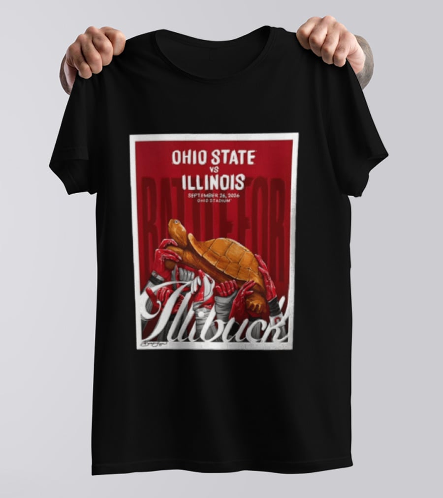 Ohio State Vs Illinois September 2026 Battle For Illibuck Ohio Stadium T-Shirt