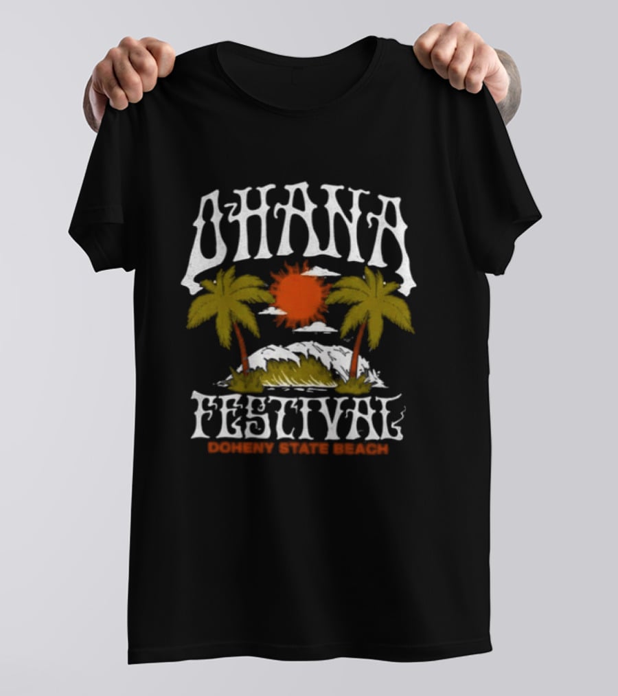 Ohana Festival Original Collection 2026 Acid Wave Tropical Sunset T-Shirt