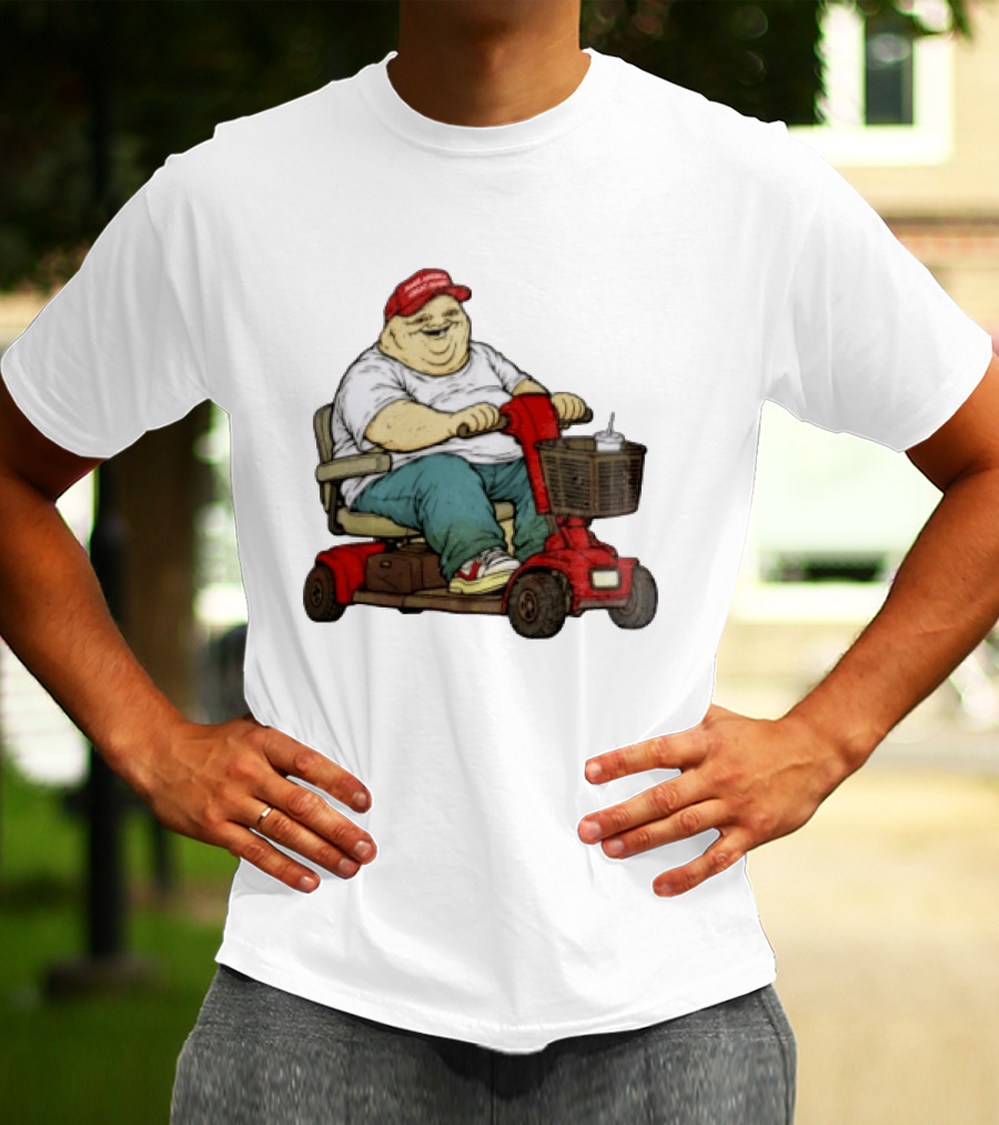 Magachud Scooter McGillicutty Kiss Cut Red Cap Plus Size Mobility T-Shirt